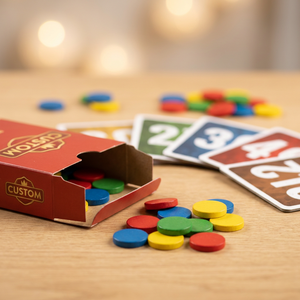 Jeu de société éducatif personnalisé pour l'apprentissage des opérations de somme et de soustraction, avec jetons numériques ronds pour enfants - Product Image 4