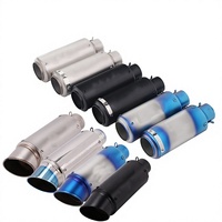 Pot d'échappement de moto en fibre de carbone, silencieux argent/noir/bleu universel 51/60 mm DB Killer Z900 R3 R25 MT07 MT09 R1 Z400 Z650