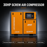 Kompresor Udara Sekrup Frekuensi Variabel Magnet Permanen Portabel AOKEF 30HP Mesin Berpendingin Udara Hemat Energi Industri