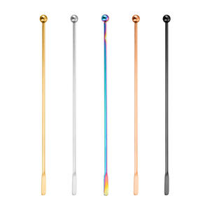 Pengaduk kopi besi tahan karat stik pengaduk jus Rio <span class=keywords><strong>Cocktail</strong></span> pengaduk minuman tongkat pengaduk sampanye penyampur Bar pesta pernikahan - Product Image 5