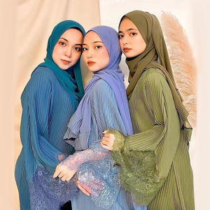 Conjunto de dos piezas de satén de Color sólido suelto para mujer Turkiye Abaya, ropa musulmana de Oriente Medio, nueva moda de 2024, - Product Image 1
