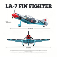 Série Seconde Guerre mondiale, chasseur soviétique Yak-1B, jouet de construction en plastique ABS, modèle d'assemblage de blocs de construction pour les enfants de 14 ans et plus, unisexe