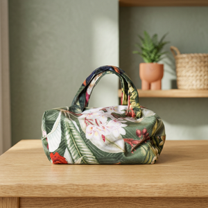 Made in Italy Handmade Customizable Jungle Print PR00_56D Multicolour Beauty case for Women Washable 2 <b>Colours</b> Available - Product Image 3