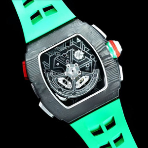 Montre-bracelet multifonctionnelle pour homme, style sport haut de gamme, chronographe TPT, aiguilles lumineuses, réservoir de marche à l'heure en fibre de carbone TPT. - Product Image 4