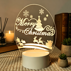 Veilleuse de Projection LED Tactile Moderne 2025 à Thème Noël, Lumière Blanche Chaude, pour Décoration de Chambre et Cadeau Festif - Product Image 5