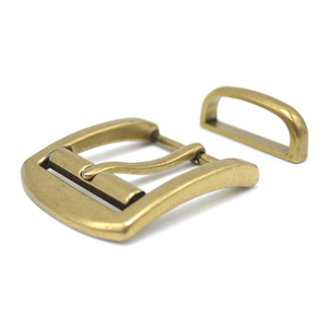 Carosung Großhandel Custom Logo Antik Messing Single <span class=keywords><strong>Prong</strong></span> 40 MM Gürtels chnalle mit Metalls ch laufe für Ledergürtel - Product Image 4