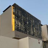 Panneaux décoratifs en aluminium perforé découpés au laser pour jardin moderne, écran d'intimité extérieur ornemental
