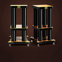 Support Surround pour amortisseur HiFi DY-04, étagère de support pour haut-parleur, plateau de support en métal, Base en bois massif/1 paire