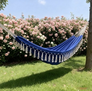 <span class=keywords><strong>Hamaca</strong></span> ligera con borlas nórdicas, Columpio <span class=keywords><strong>de</strong></span> lona grueso duradero para interiores/exteriores para patio, Camping, viajes, venta al por mayor - Product Image 1