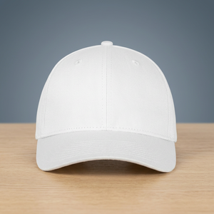 Casquettes de baseball blanches sur mesure pour adultes unisexes en tissu courant 100% coton naturel, design 6 panneaux - Product Image 2