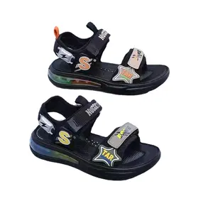 Boys Sandals 2024 New Korean Style Mid-Big Kids Summer Baby Children Non-Slip Soft Sole Shoes Student Beach Shoes