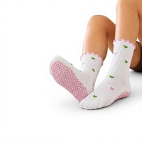 Chaussettes de yoga  antidérapantes et  Chaussettes d'entraînement Pilates souples et respirantes pour femmes avec adhérence