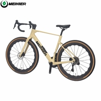 Vélo de gravier 700c, couleurs personnalisables, vélo de route aérodynamique, frein à disque hydraulique, 2x12 vitesses, vélo de gravier en fibre de carbone