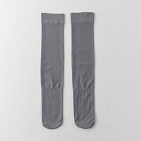 Chaussettes de compression pour femmes, fines, noires, amincissantes, pour l'été, à porter avec des petites chaussures en cuir, chaussettes longues blanches JK