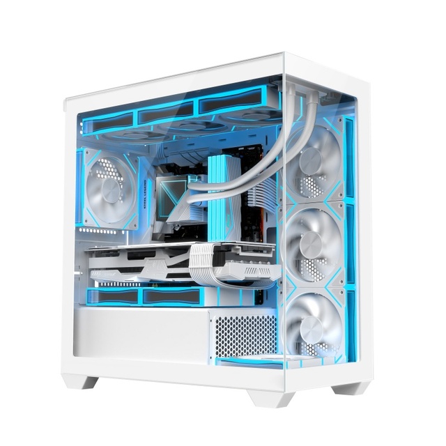 New Mid Tower Gaming Computer Case RGB Micro-ATX ITX PC Aluminum Alloy CPU Cabinet Pc Casing Gaming Computer Case