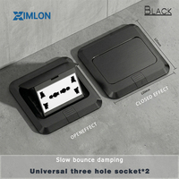 Enchufe de Piso Universal XIMLON de Alta Calidad, Tipo 120, 3 Tomas, 16A, Acero Inoxidable, Impermeable, Enchufe de Piso Oculto