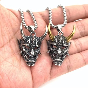 Pendentif Crâne de Taureau Monstre en Acier Inoxydable, Collier Unisexe Thème Animal, Breloque Tendance 216065 - Product Image 4