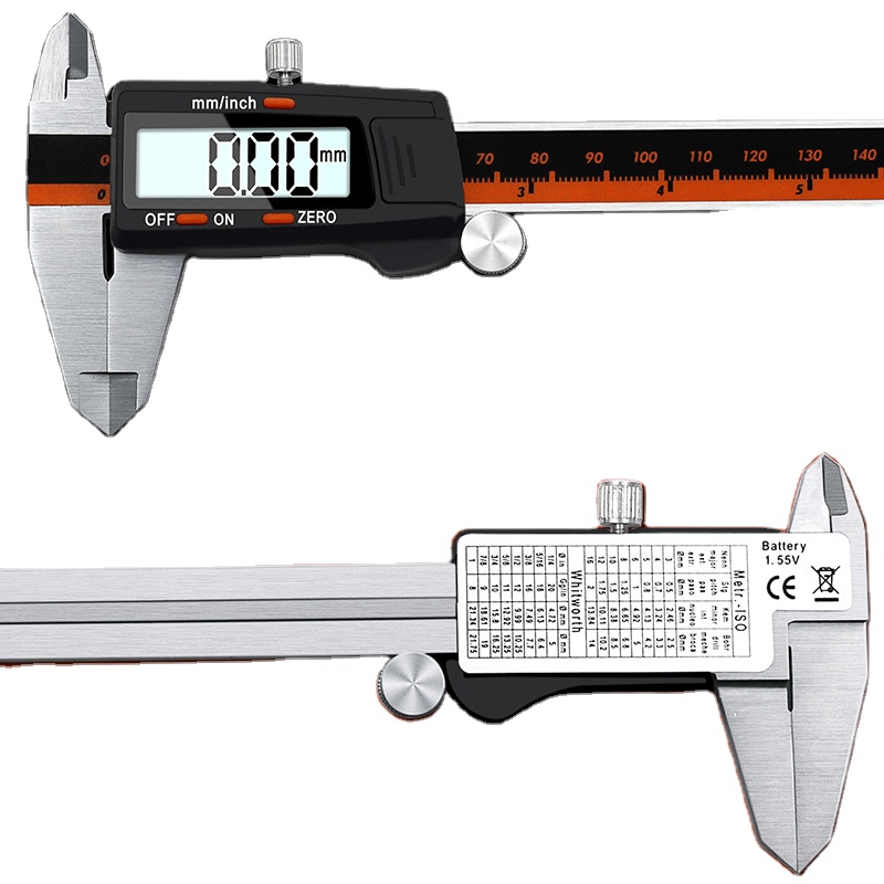 Calibrador Vernier digital electrónico de alta precisión Calibrador milimétrico Calibrador digital electrónico de acero inoxidable de 150mm