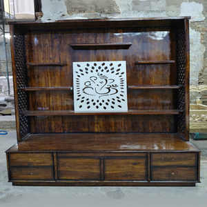 Designs élégants de temples domestiques aux prix d'usine, Mandir décoratif en bois avec finition haut de gamme, Achetez un temple domestique élégant en bois aux États-Unis - Product Image 1