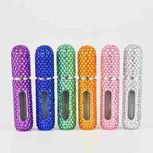 5Ml Portable Aluminum Case Glass <b>Perfume</b> <b>Atomizer</b> Refillable Travel Spray Bottle for Personal Care - Product Image 2
