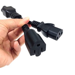 Cable adaptador divisor tipo <span class=keywords><strong>Y</strong></span> IEC 320-C6 macho <span class=keywords><strong>Mickey</strong></span> Mouse enchufe a Nema 5-15p e IEC C13 enchufe de CA cable de alimentación de EE. UU. - Product Image 5