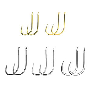 Golden Sea Evening Hook No. Hameçons en acier à haute teneur en carbone 1.5 pour la pêche en eau salée, rivières, origine Quzhou - Product Image 1