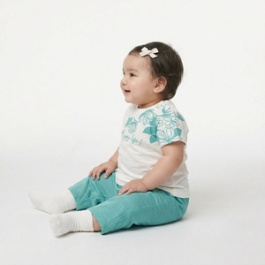 Combinaison en coton unisexe à manches courtes, fermeture à boutons pression, col rond, tenue décontractée d'été avec décoration en nœud pour bébés et tout-petits - Product Image 3