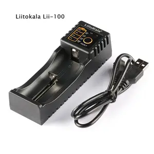 LiitoKala Lii-100 Li-ion NiMH Liepo4 USB pil şarj cihazı için 10440/17670/18490/16340 (RCR123)/14500/18350/18650,mobil güç