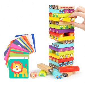 บล็อกไม้สีสันสดใส เกมต่อไม้สำหรับเด็กอายุ 4-8 ปี พร้อมชิ้นส่วน 51 ชิ้น - Product Image 2