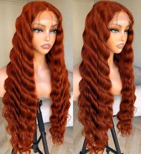 Perruque Lace <span class=keywords><strong>Frontale</strong></span> Ondulée Profonde Couleur Bourgogne 99j, Dentelle Transparente, Densité 200%, Fibre Haute <span class=keywords><strong>Température</strong></span>, Cheveux Synthétiques Mélangés - Product Image 5