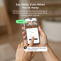 Caméra Intelligente Professionnelle HD Tuya avec Vision Nocturne et Commande Vocale, Distributeur de Nourriture Portable Écologique à Double Bol pour Animaux de Compagnie avec Contrôle Vidéo WiFi et Deux Micros Audio