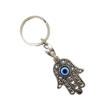 Porte-clés classique en métal, fait à la main, nail art, décoratif, style turc, œil bleu