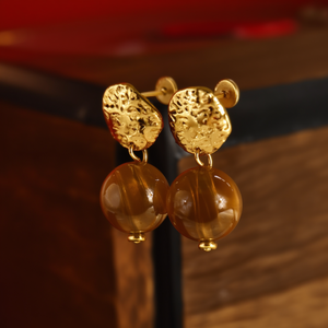 Boucles d'oreilles pendantes tendance en acier inoxydable 316L avec placage or PVD, durables et résistantes - Product Image 3