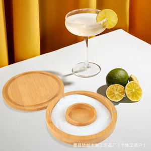 จานวางน้ำตาลไม้ไผ่สำหรับค็อกเทล อุปกรณ์เครื่องดื่มไม้ ใช้ซ้ำได้ - Product Image 3