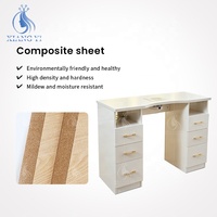 Meuble de salon, table à ongles blanche, poste de manucure avec collecteur de poussière