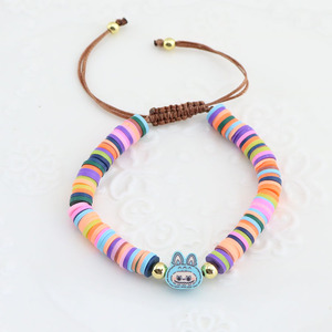 มาคาเม่ปรับ BP1050ได้สำหรับสร้อยข้อมือชุบทอง18K ลายการ์ตูน labubu เสน่ห์น่ารักแผ่นดินโพลิเมอร์สร้อยข้อมือลูกปัดทันสมัย - Product Image 4