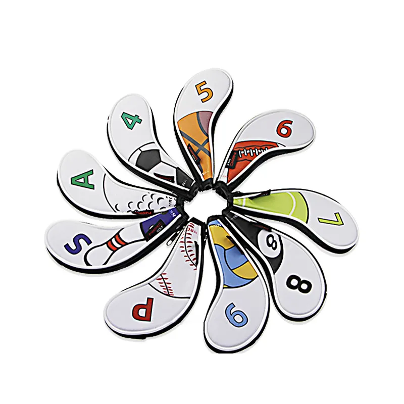 カスタムゴルフヘッドカバーレザーシンプルなデザインゴルフドライバーウッドコンドーム刺繍ロゴ