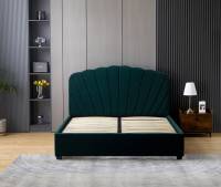 Cadre de lit souple au design moderne avec tête de lit et pied de lit capitonnés Nouveau cadre de lit en bois durable et fiable