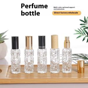 Flacon de parfum en verre à motif d'<span class=keywords><strong>arbre</strong></span> cosmétique, 10 ml, forme cylindrique, brume fine hydratante, fond épais, vaporisateur à pression, écran, 100 pièces - Product Image 2