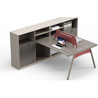 Poste de travail modulaire moderne personnalisé pour personnel de bureau, cloison en panneaux de bois pour 2/4/6 personnes, bureau en cubicle, mobilier de bureau OEM
