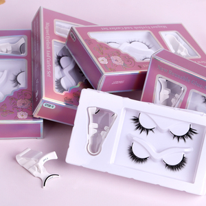 Pink <b>Soft</b> Magnetic Eyelash Extensions With Applicator Custom Logo Silk Natural Long Magnetic Lashes Magnet <b>Box</b> for Lashes - Product Image 1