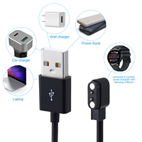 Câble de charge magnétique universel USB à 2 broches pour montres intelligentes, 2,84 mm, en plastique PVC, vente en gros