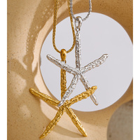Collier chaîne minimaliste élégant d'été JINYOU 5208, bijoux en acier inoxydable, pendentif étoile de mer, boucles d'oreilles pour femmes