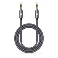 Câble auxiliaire Premium 3,5 mm Hi-Fi Stéréo avec boîtier en aluminium et gaine en PVC flexible pour voiture, casque et haut-parleur