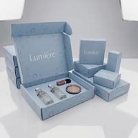 Boîte en carton personnalisée professionnelle avec finition texturée, en carton durable, pour l'emballage de cadeaux de marques de beauté e-commerce, expédition à plat