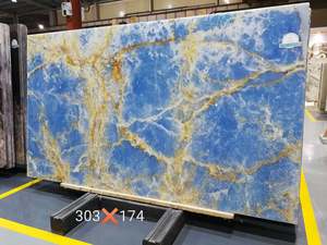 Sang trọng Hight lớp Jumbo lớn mờ bàn bếp tấm gạch Backlit bầu trời xanh <span class=keywords><strong>Onyx</strong></span> Đá Cẩm Thạch - Product Image 5