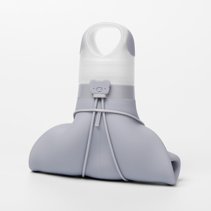Silicone <b>water</b> <b>bottle</b> portable collapsible gym sports <b>foldable</b> outdoor travel leakproof bpa free food grade drinking reusable - Product Image 6
