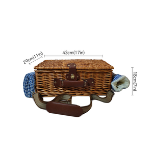 JY nuovo design fatto a mano natura rattan <span class=keywords><strong>nero</strong></span> all'ingrosso salice <span class=keywords><strong>vimini</strong></span> personalizzato <span class=keywords><strong>cesto</strong></span> da picnic set con coperchio per 4 persone - Product Image 3