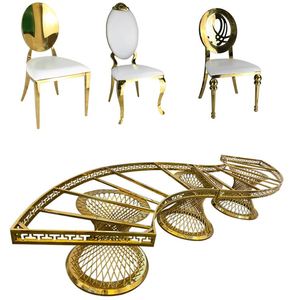 Chaises de salle à manger extensibles en acier inoxydable Dragon Mart Dubaï, design Eero <span class=keywords><strong>Saarinen</strong></span> Tulip, utilisation hôtelière, table de banquet moderne - Product Image 5