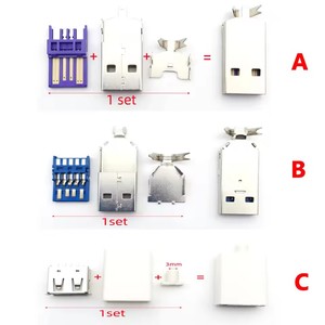 Connecteur de fil soudé avec boîtier USB 3.0 <span class=keywords><strong>jack</strong></span> Type-A <span class=keywords><strong>prise</strong></span> mâle 2A 5A grand courant bricolage adaptateur de connexion accessoires - Product Image 1